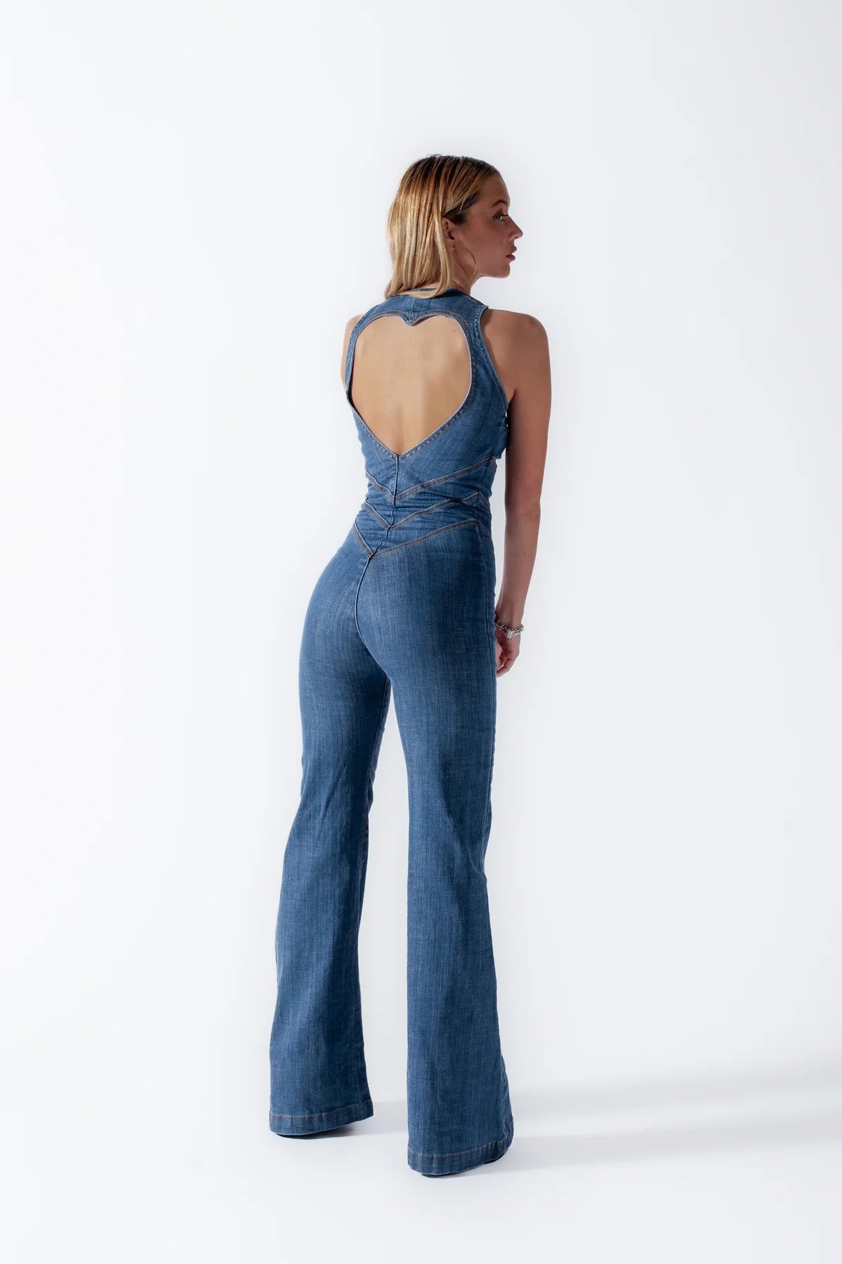 Lottie | Dames denim jumpsuit | Ritssluiting 1