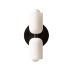 LumoZen - Strakke LED Wandlamp met Zwart Glas