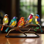 LuxeBird Elegante gekleurde glazen vogels voor een verfijnd interieur-2