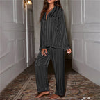 Flōre - Dames Pyjama Set - Lange Mouwen en Knopen