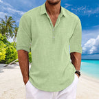 Casual Linnen Langsleeve Shirt voor Heren en Dames