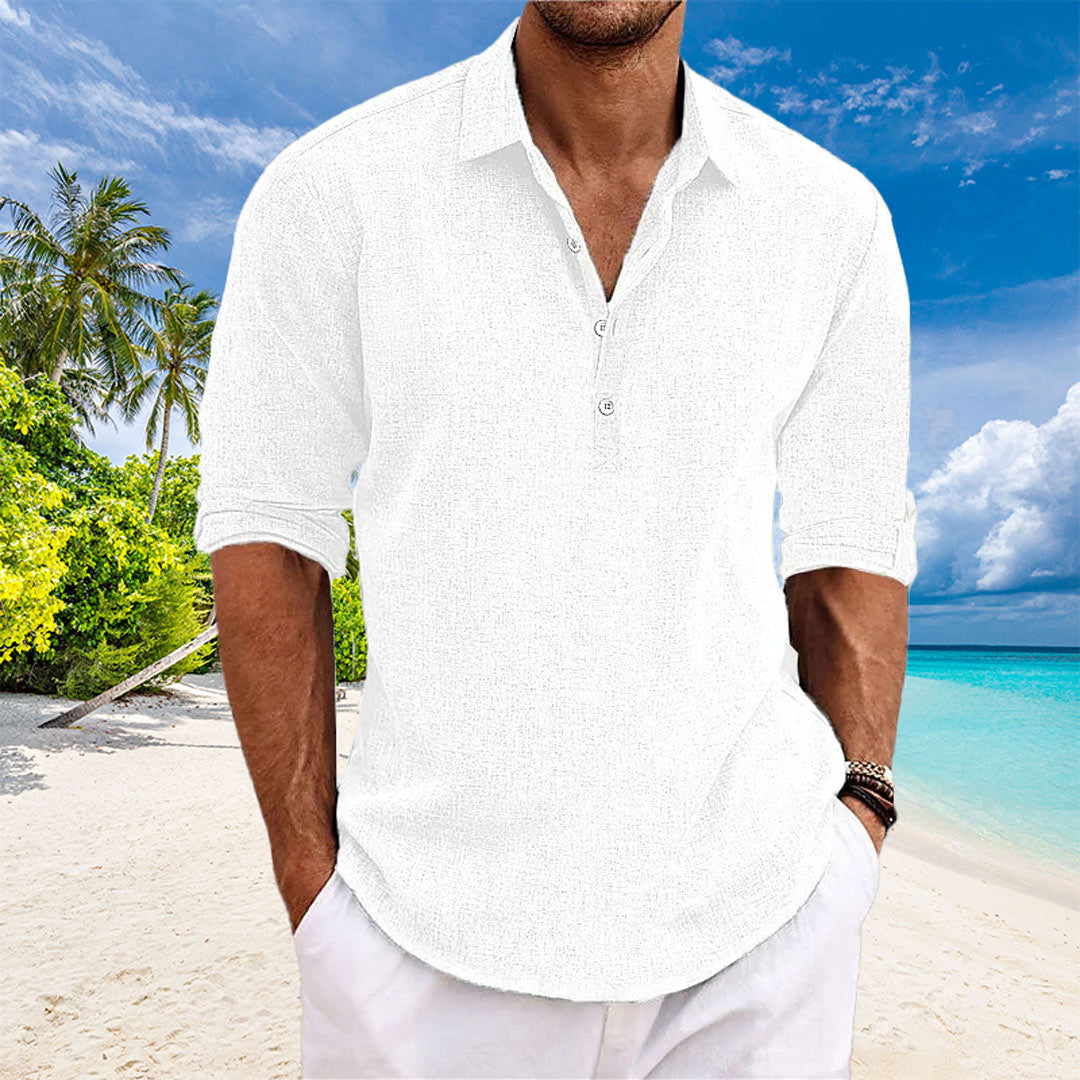 Casual Linnen Langsleeve Shirt voor Heren en Dames