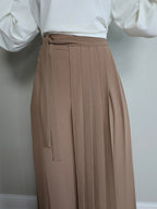 Schattige Plissé Overskirt Broek Set