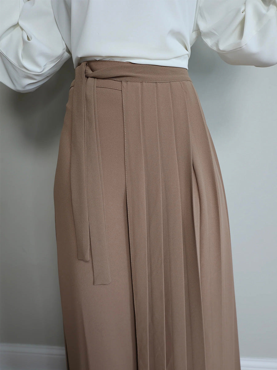 Schattige Plissé Overskirt Broek Set
