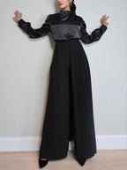 Schattige Plissé Overskirt Broek Set