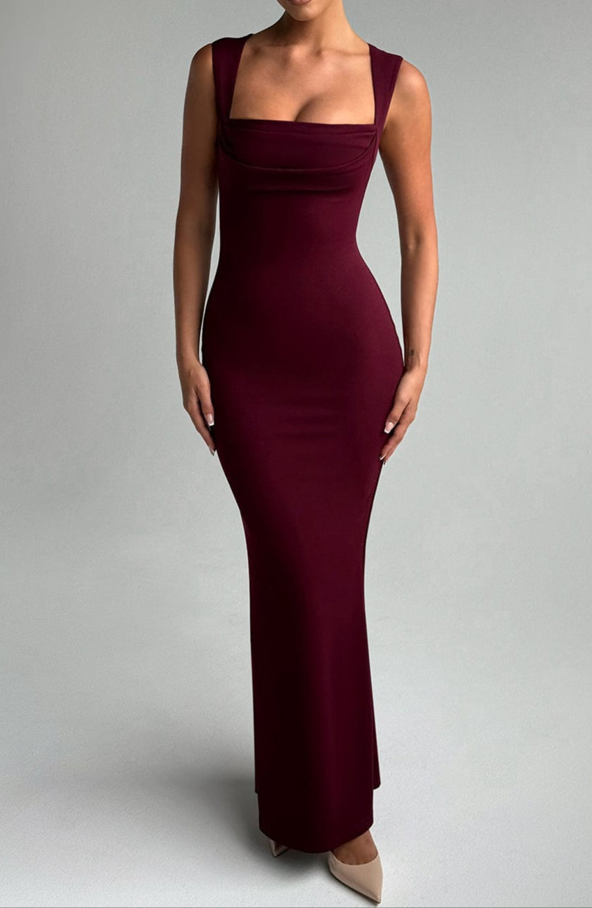 Maia Maxi-jurk - kersenlak 0