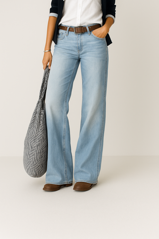 Majken Denim-Jeans met Wijde Pijpen voor een Trendy Look