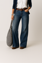 Majken Denim-Jeans met Wijde Pijpen voor een Trendy Look
