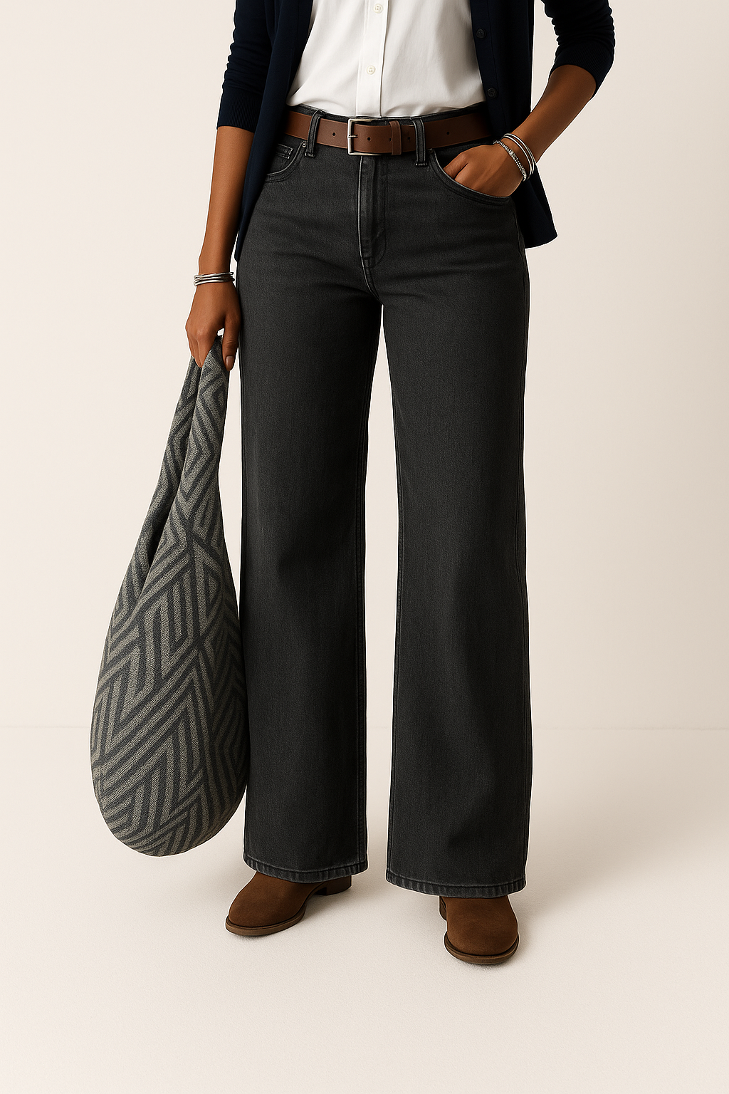 Majken Denim-Jeans met Wijde Pijpen voor een Trendy Look