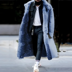 Longline Trenchcoat Heren Pasvorm Oversized Met Shearling