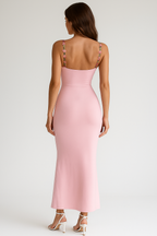 Maxi-jurk met geborduurde bloemen 1