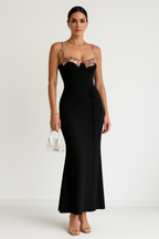 Maxi-jurk met geborduurde bloemen 3