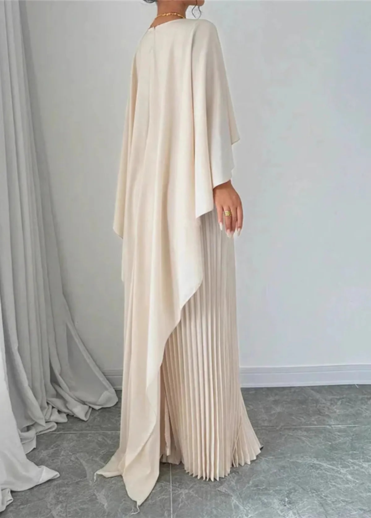 Maxi-jurk met vleermuismouwen 1