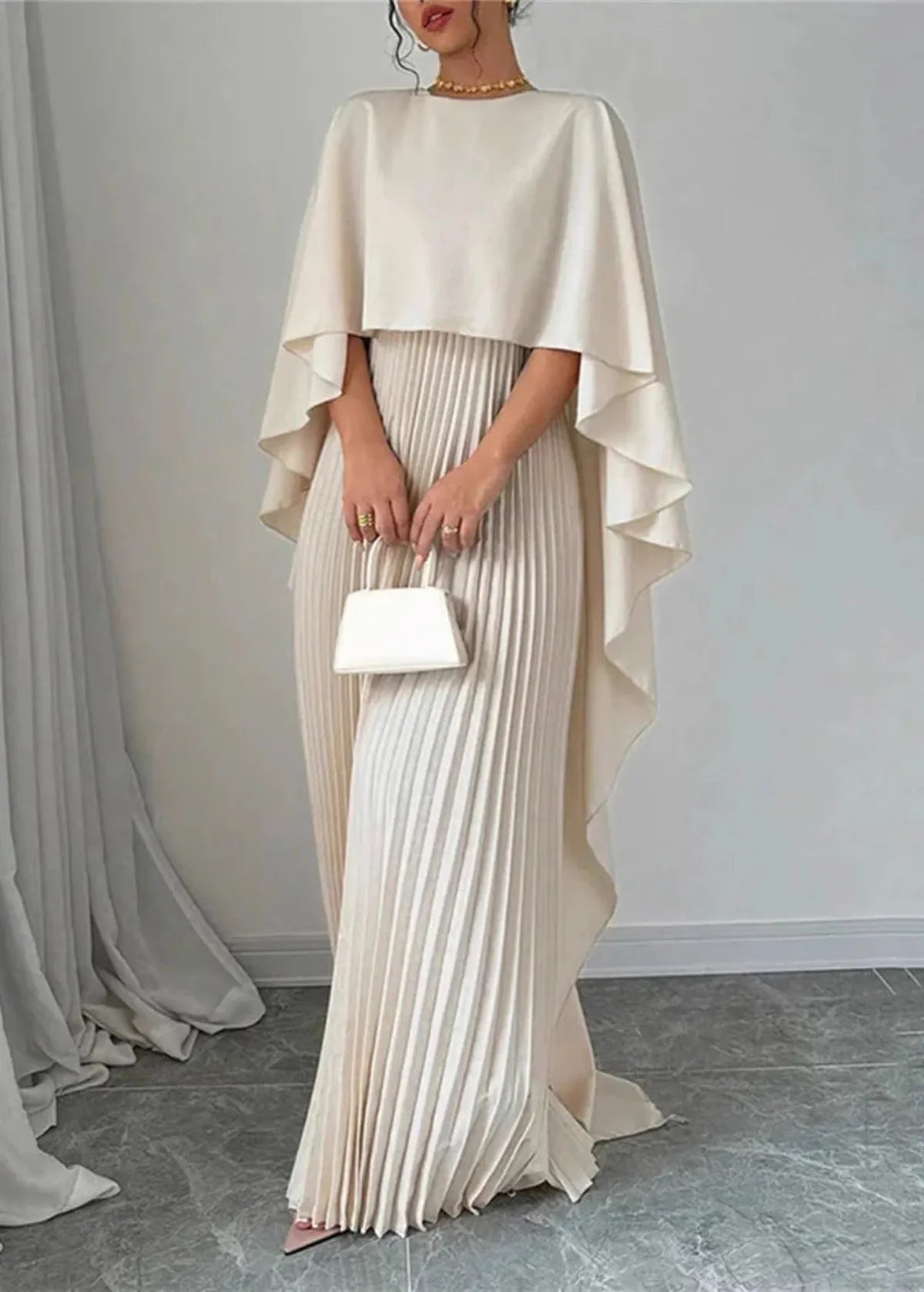 Maxi-jurk met vleermuismouwen 2