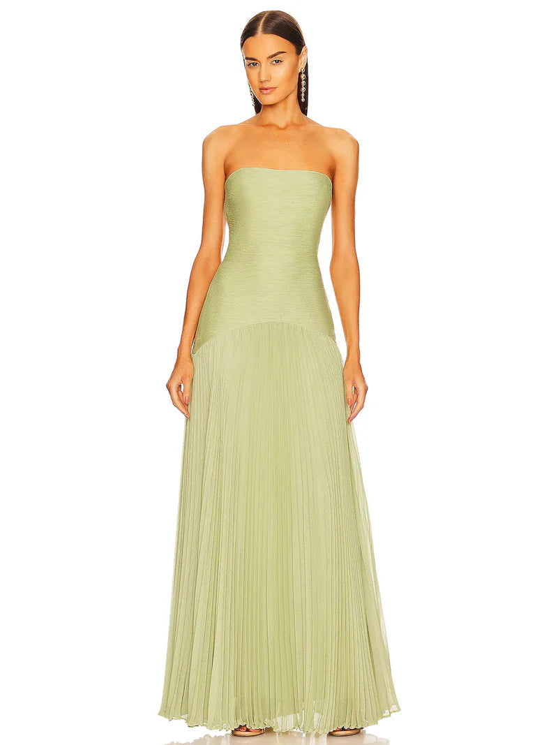 Maya - Mouwloze maxi-jurk met verlaagde taille 1