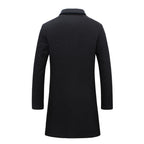 Trenchcoat Voor Mannen Klassieke Silhouet Zwart Casual