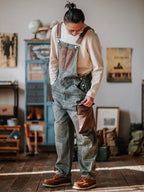 Contrast Denim Overalls