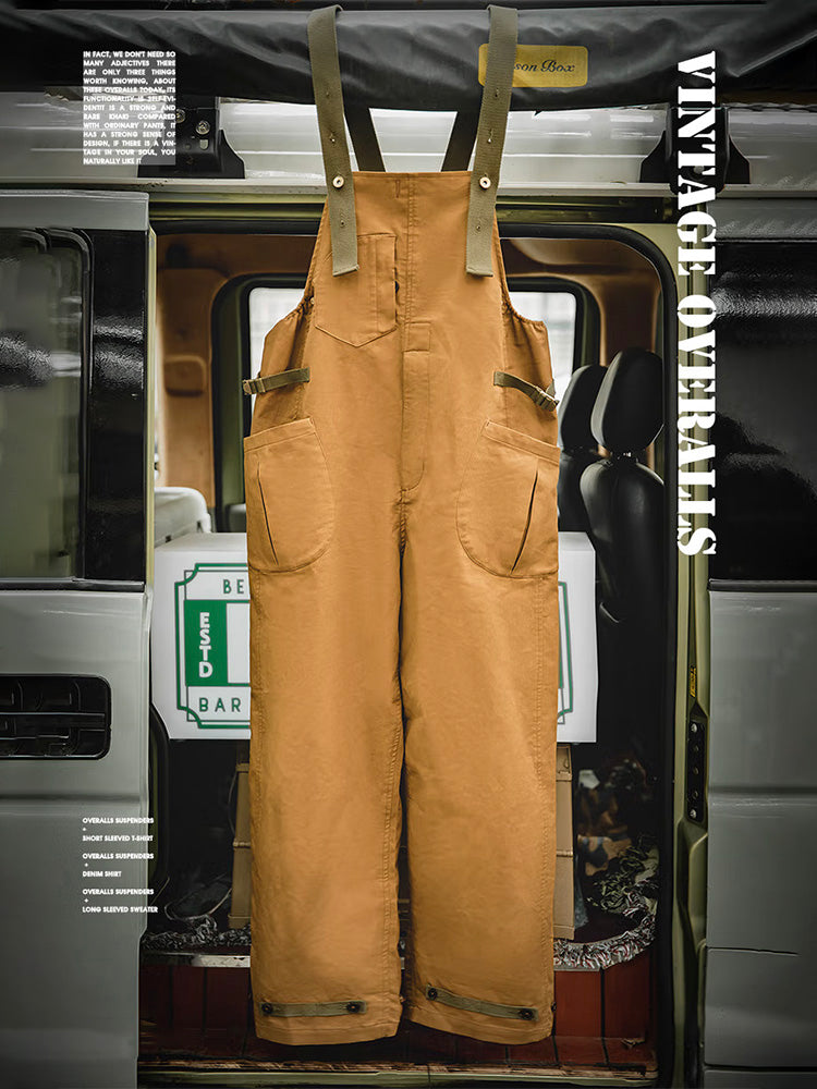 Heren Loose Stretch Overalls met Unieke Zak