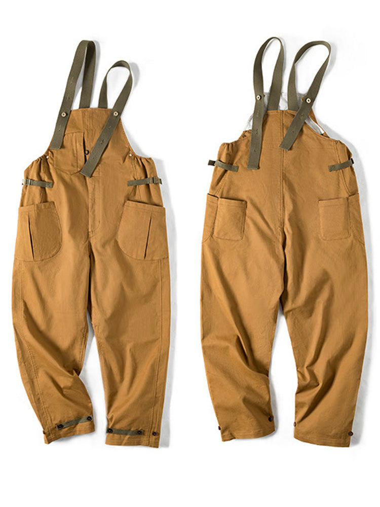 Heren Loose Stretch Overalls met Unieke Zak