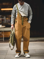 Heren Loose Stretch Overalls met Unieke Zak