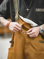 Heren Loose Stretch Overalls met Unieke Zak