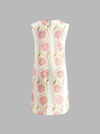 Mini-jurk zonder mouwen met bloemenprint 5