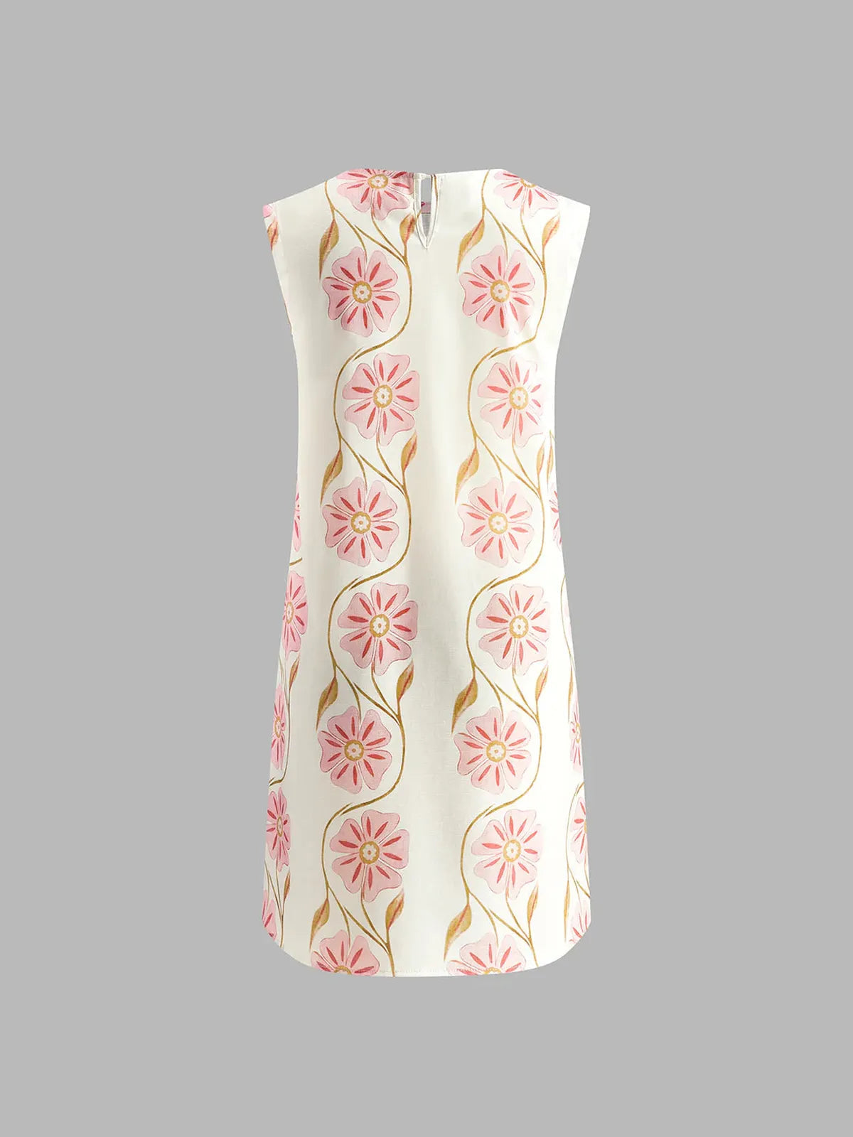 Mini-jurk zonder mouwen met bloemenprint 5