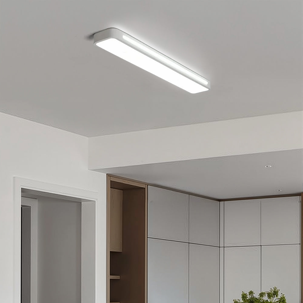 Moderne Nordic Minimalistische Lange LED Dimbare Plafondverlichting voor Woonkamer en Eetkamer