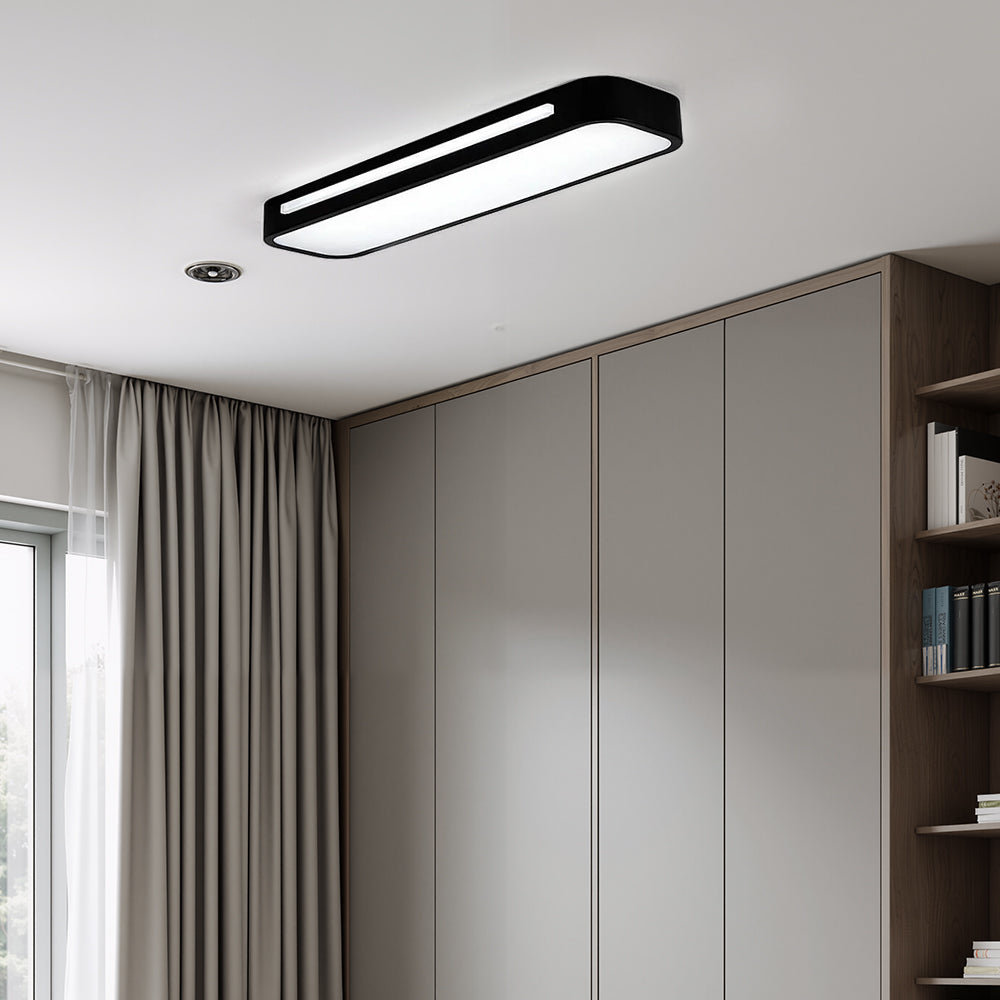 Moderne Nordic Minimalistische Lange LED Dimbare Plafondverlichting voor Woonkamer en Eetkamer