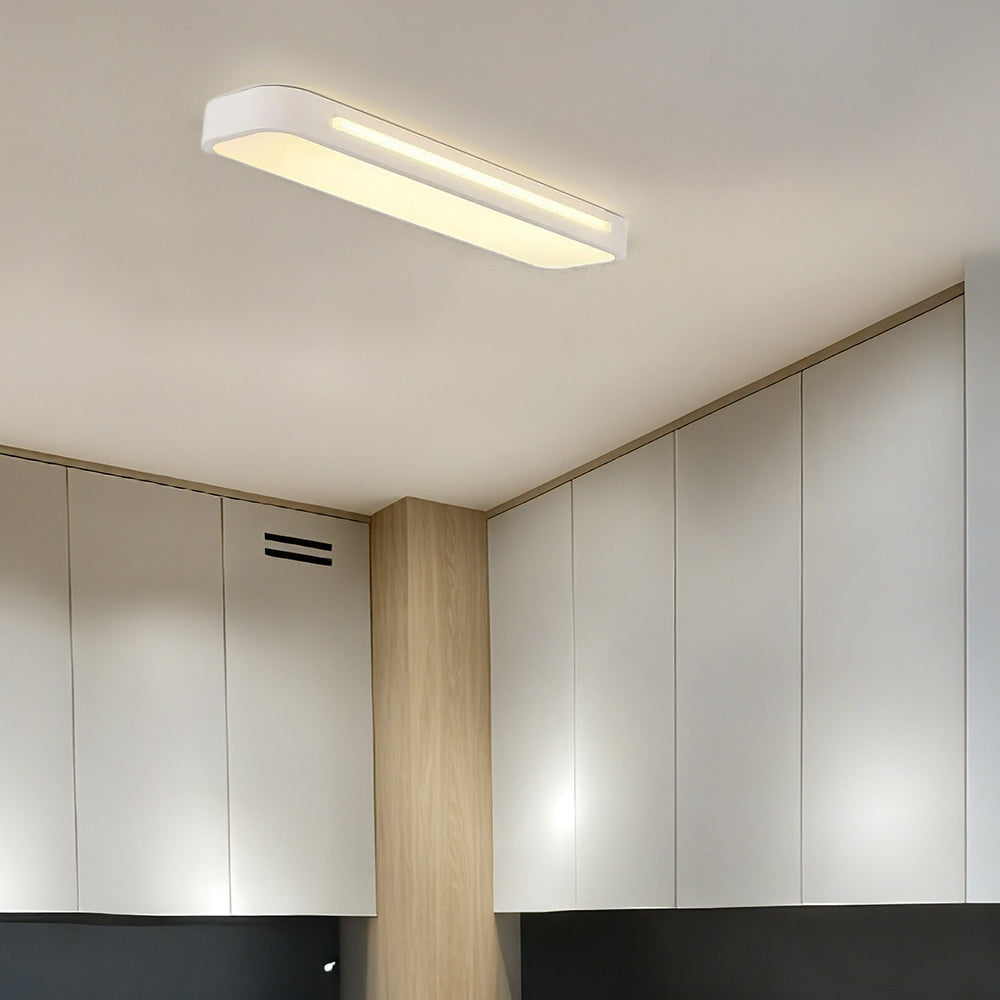 Moderne Nordic Minimalistische Lange LED Dimbare Plafondverlichting voor Woonkamer en Eetkamer