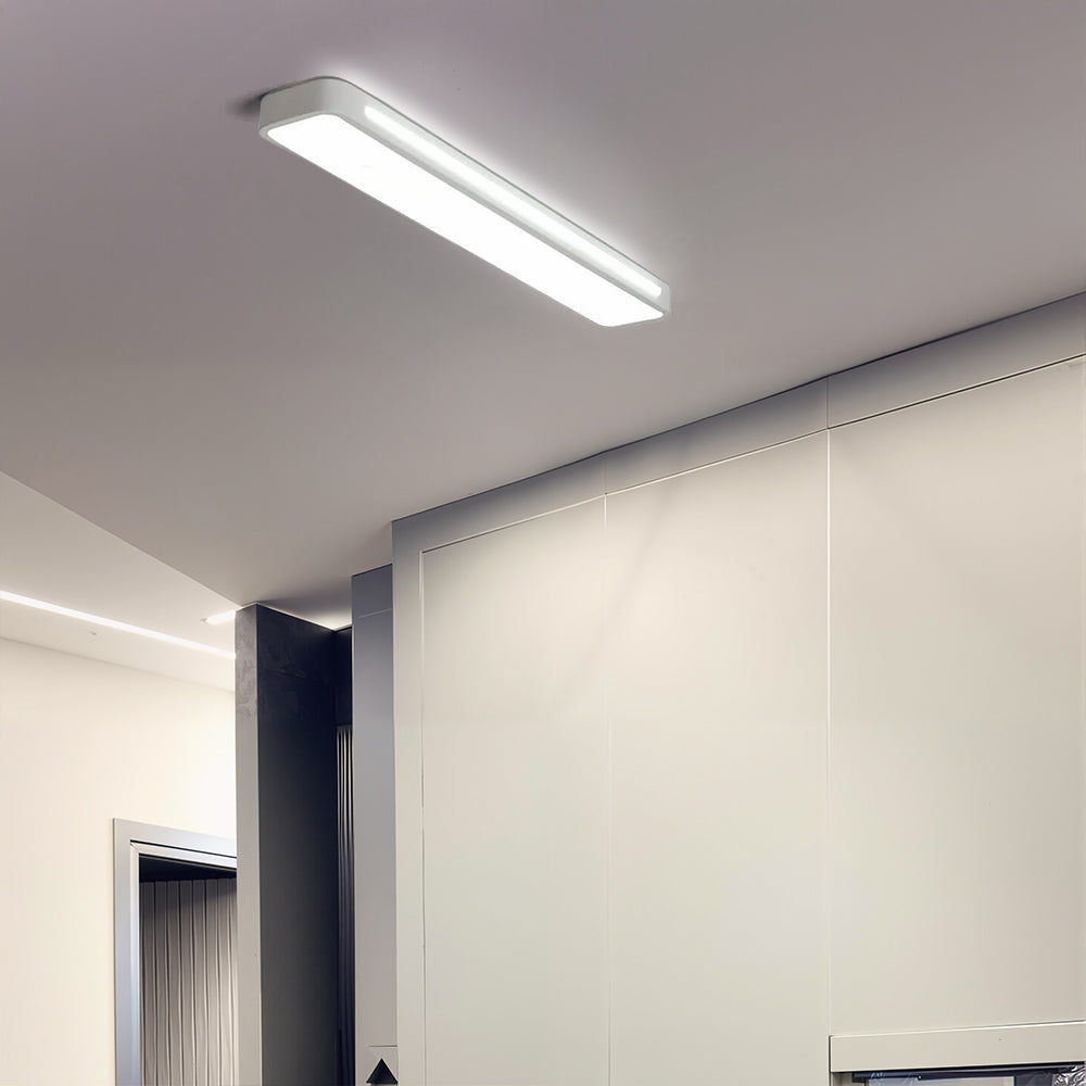 Moderne Nordic Minimalistische Lange LED Dimbare Plafondverlichting voor Woonkamer en Eetkamer