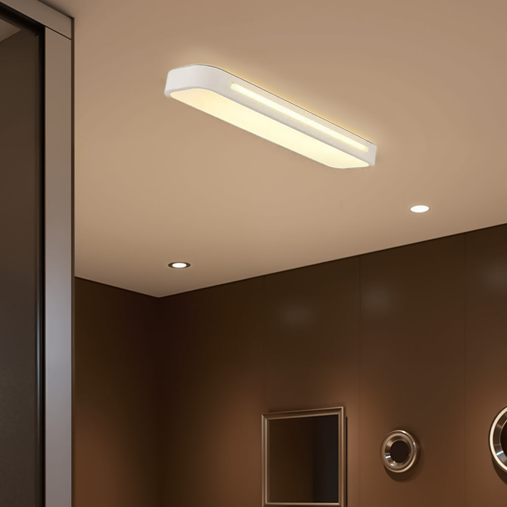 Moderne Nordic Minimalistische Lange LED Dimbare Plafondverlichting voor Woonkamer en Eetkamer