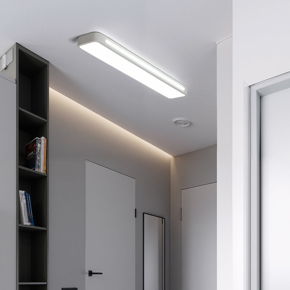 Moderne Nordic Minimalistische Lange LED Dimbare Plafondverlichting voor Woonkamer en Eetkamer