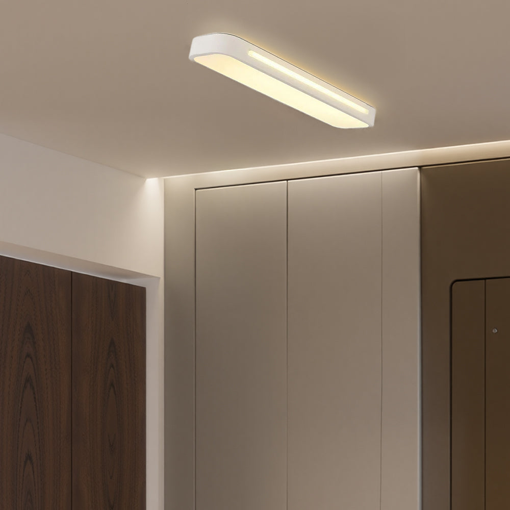 Moderne Nordic Minimalistische Lange LED Dimbare Plafondverlichting voor Woonkamer en Eetkamer