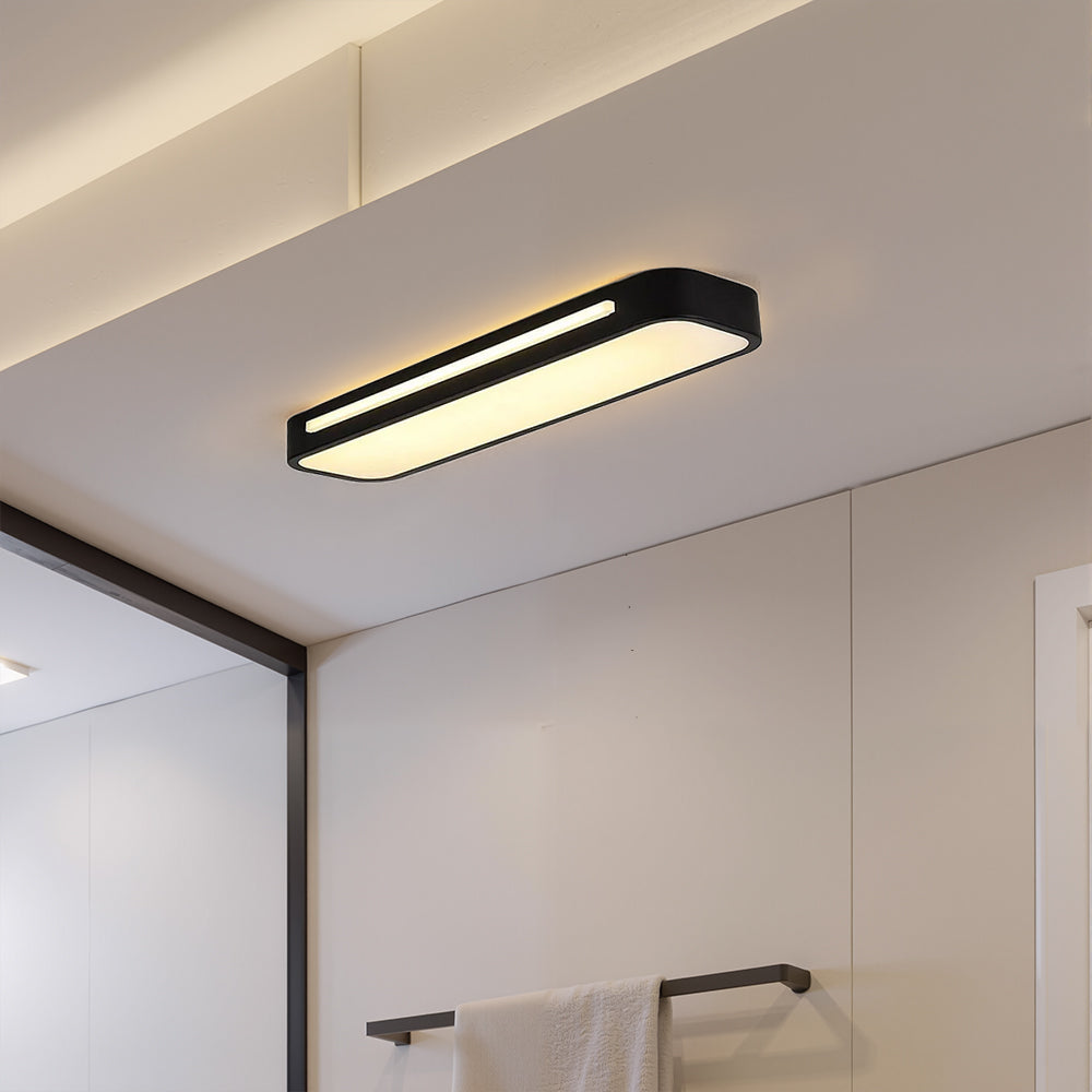 Moderne Nordic Minimalistische Lange LED Dimbare Plafondverlichting voor Woonkamer en Eetkamer