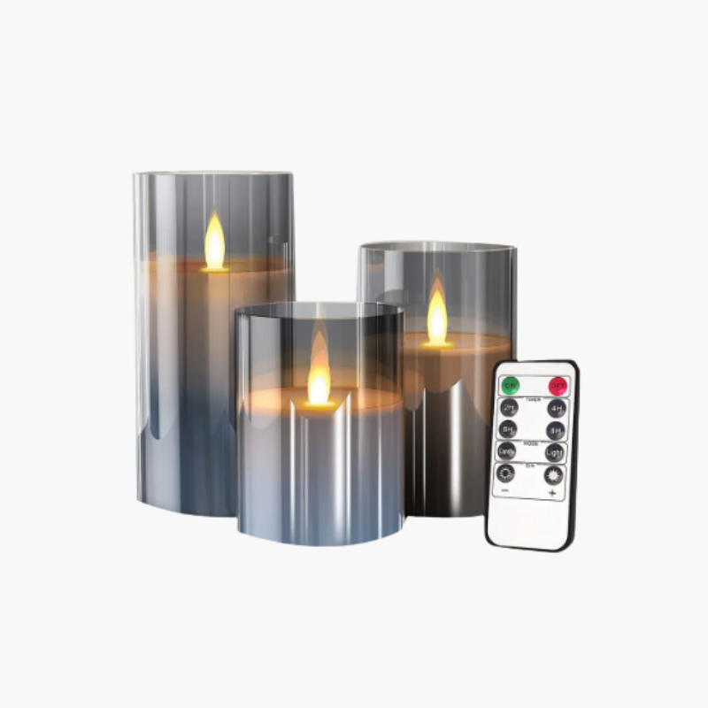 Moderne kaarsenset - LED kaars met afstandsbediening