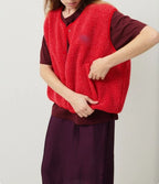 Mouwloos damesvest met drukknopen en ronde hals 3