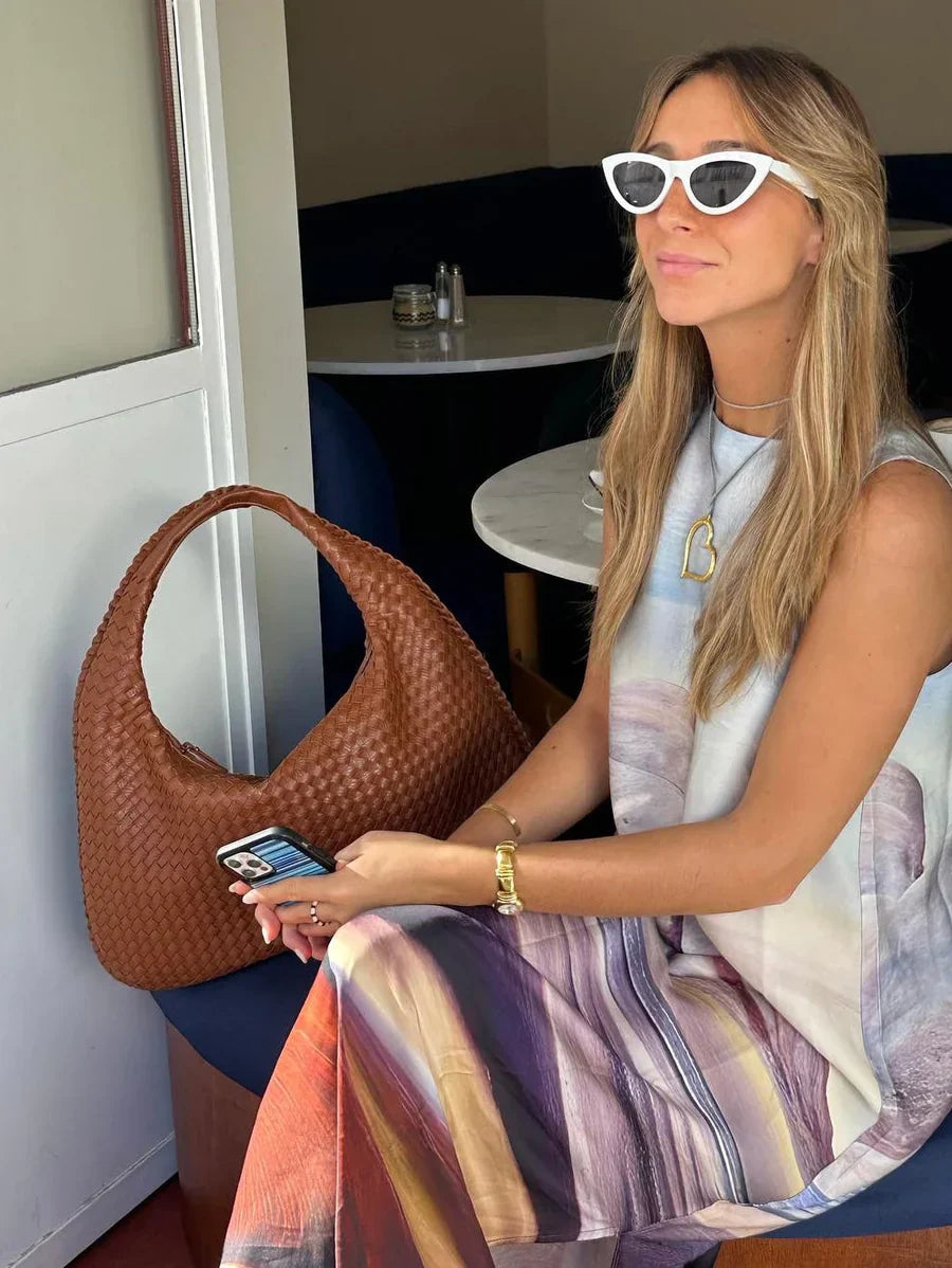 Serene - Trendy gevlochten handtas