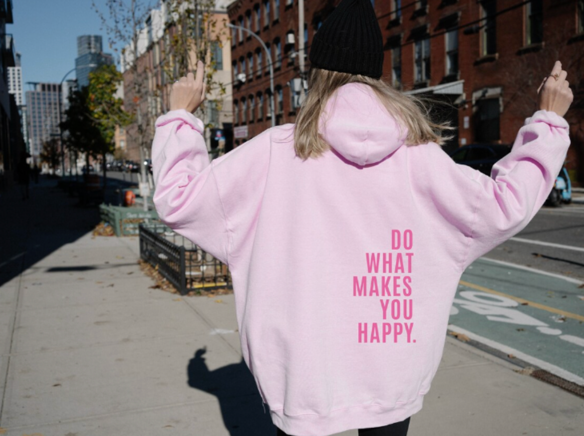 Hoodie Katoen Vrolijke Letters Met Moderne Esthetiek Casual