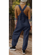 Dames Fleece Thermische Overalls Met Ritszakken