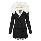 Winterjas Met Capuchon En Knopdetail Fleece Gevoerd - Winterjas Dames