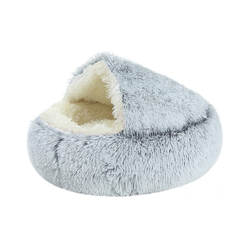 Ronde Pluche Kalmerende Honden/Katten Cave Bed