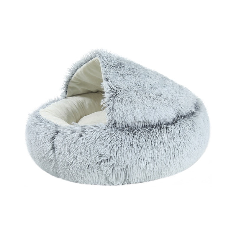 Ronde Pluche Kalmerende Honden/Katten Cave Bed
