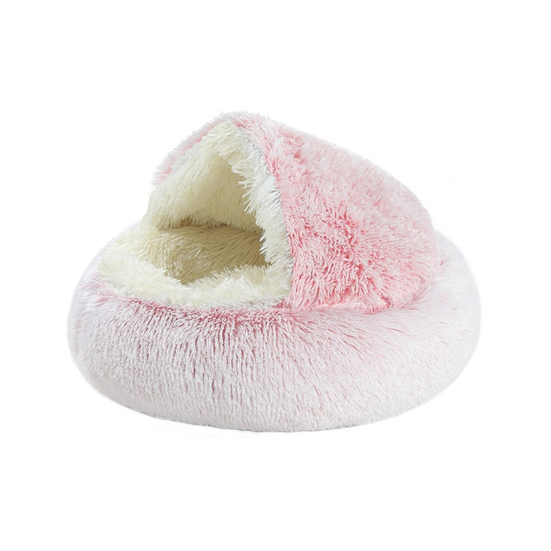 Ronde Pluche Kalmerende Honden/Katten Cave Bed
