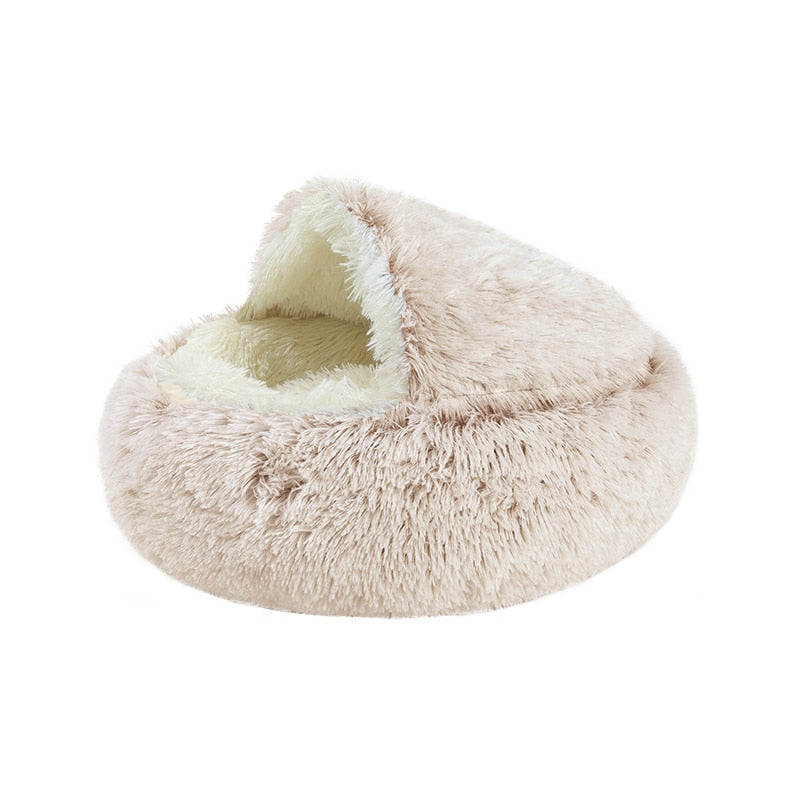 Ronde Pluche Kalmerende Honden/Katten Cave Bed