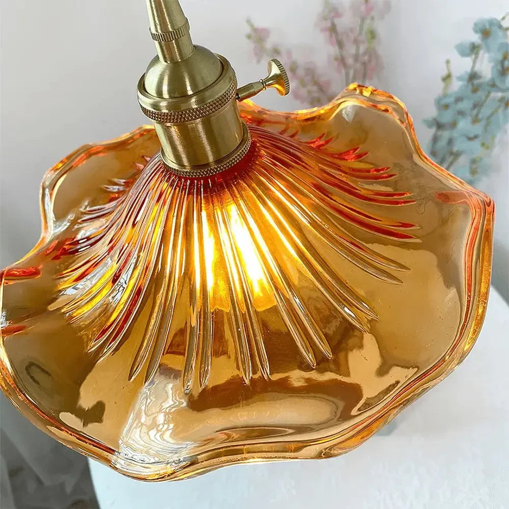Hanglamp Glas Met Bloemrijke Ontwerp Led Pendelarmatuur