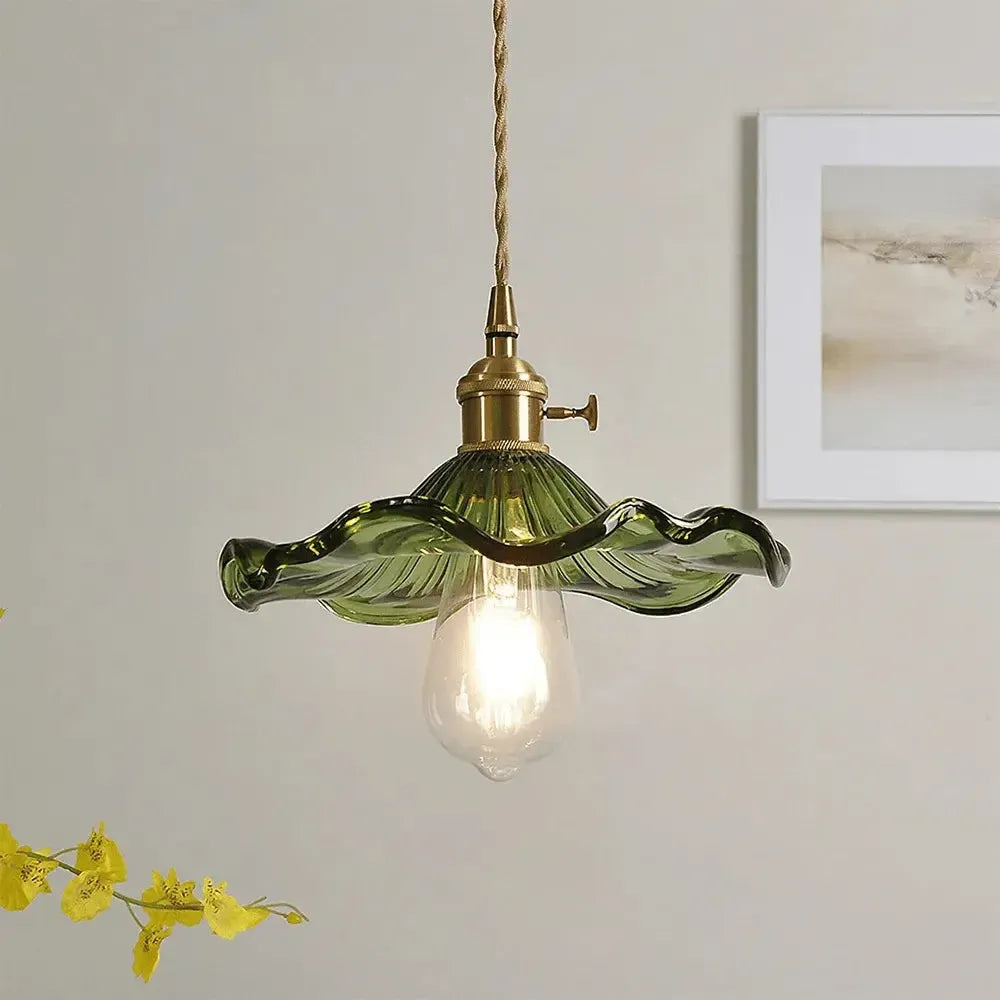 Hanglamp Glas Met Bloemrijke Ontwerp Led Pendelarmatuur