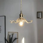 Hanglamp Glas Met Bloemrijke Ontwerp Led Pendelarmatuur