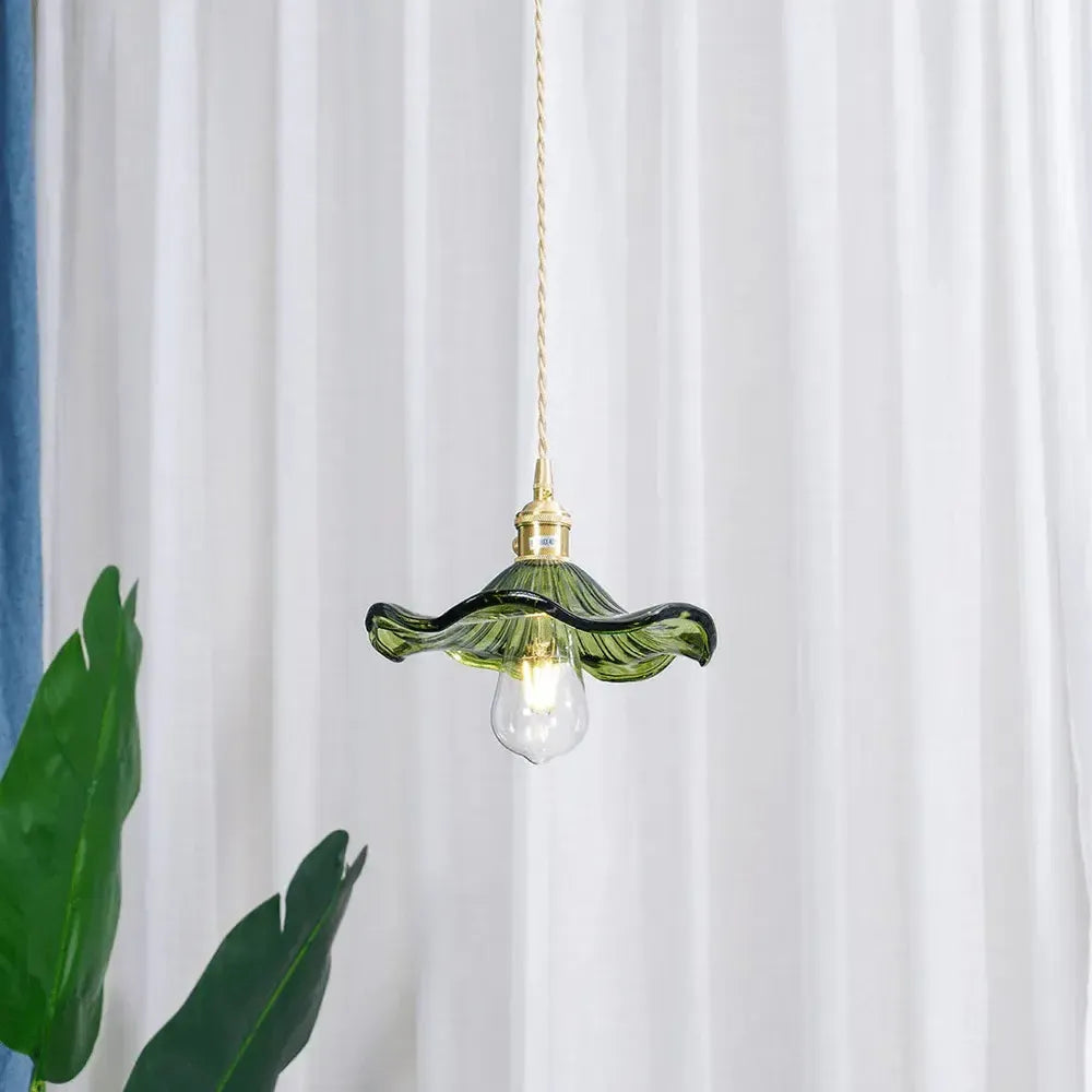 Hanglamp Glas Met Bloemrijke Ontwerp Led Pendelarmatuur