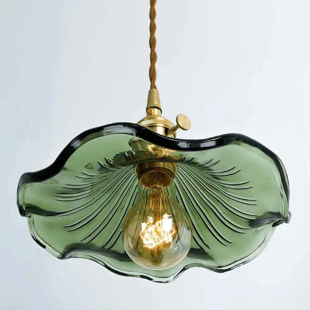 Hanglamp Glas Met Bloemrijke Ontwerp Led Pendelarmatuur